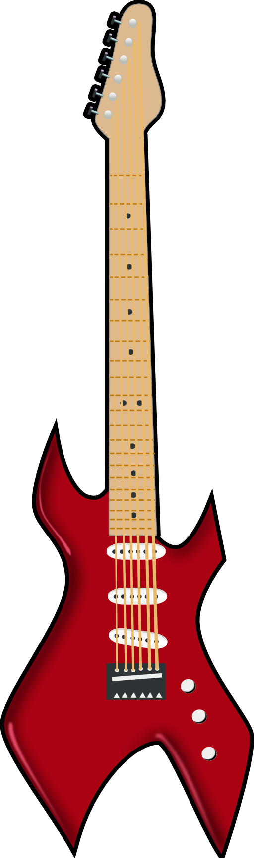 Red Guitar PNG Image