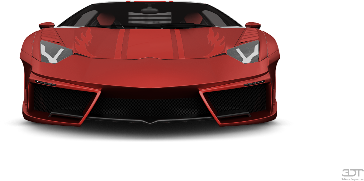 Rouge Lamborghini Avertador Fond Transparent