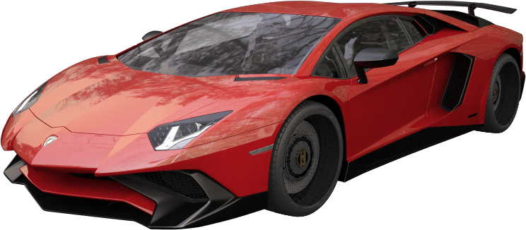 Red Lamborghini Aventador Transparent PNG