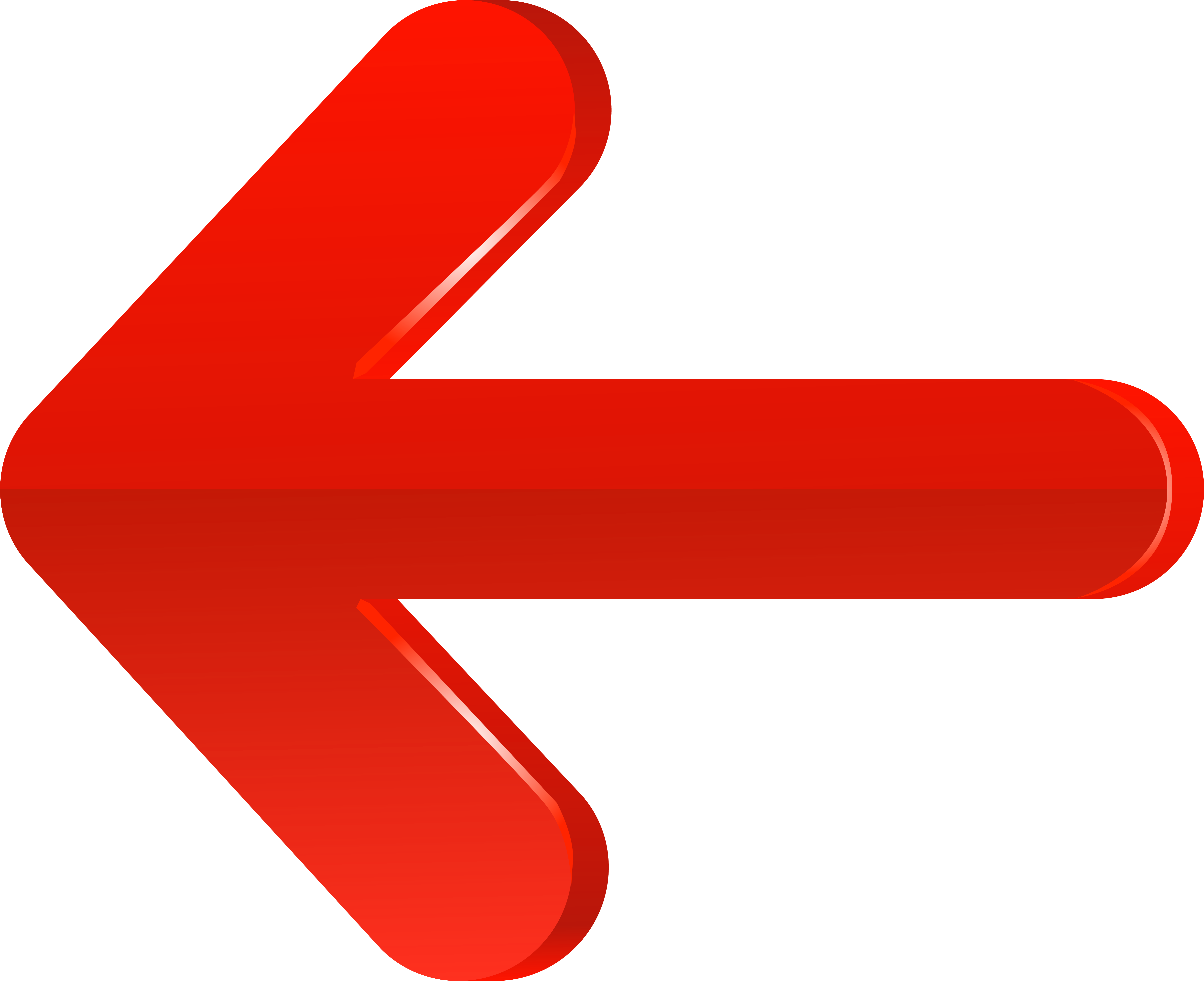 Red left arrow PNG Clipart