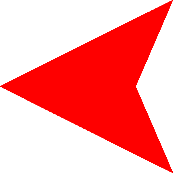 Красная левая стрелка PNG файл