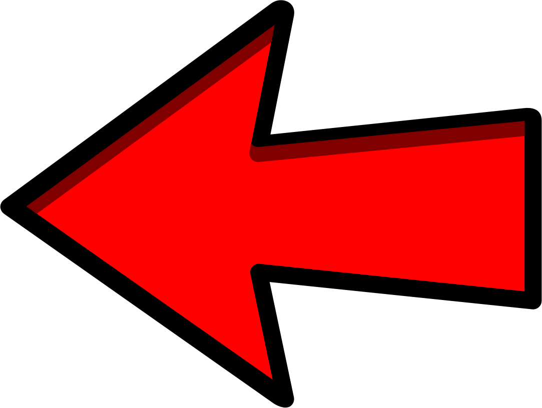 Rode linkerpijl PNG-afbeelding