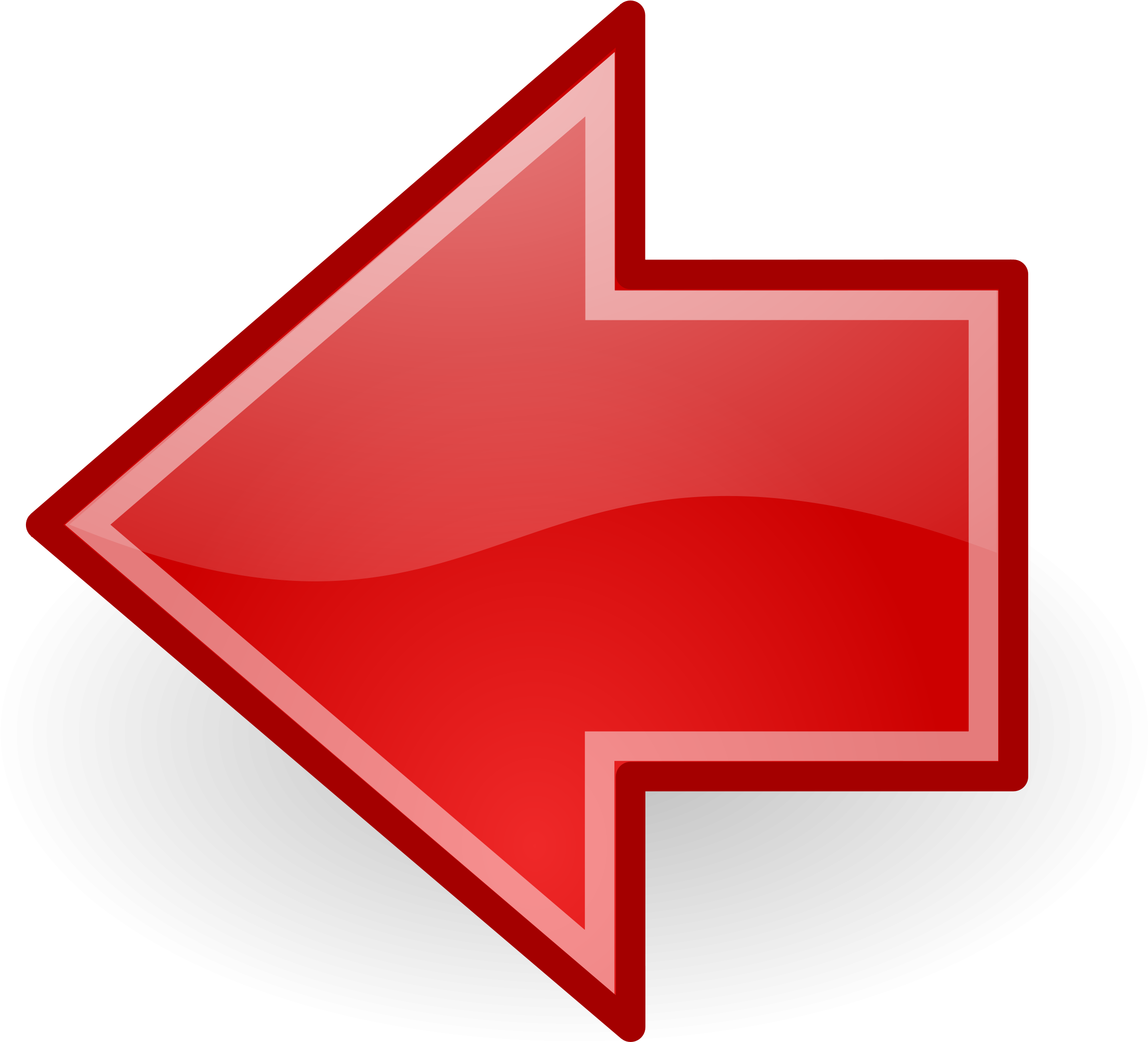 Flecha izquierda roja PNG fotos