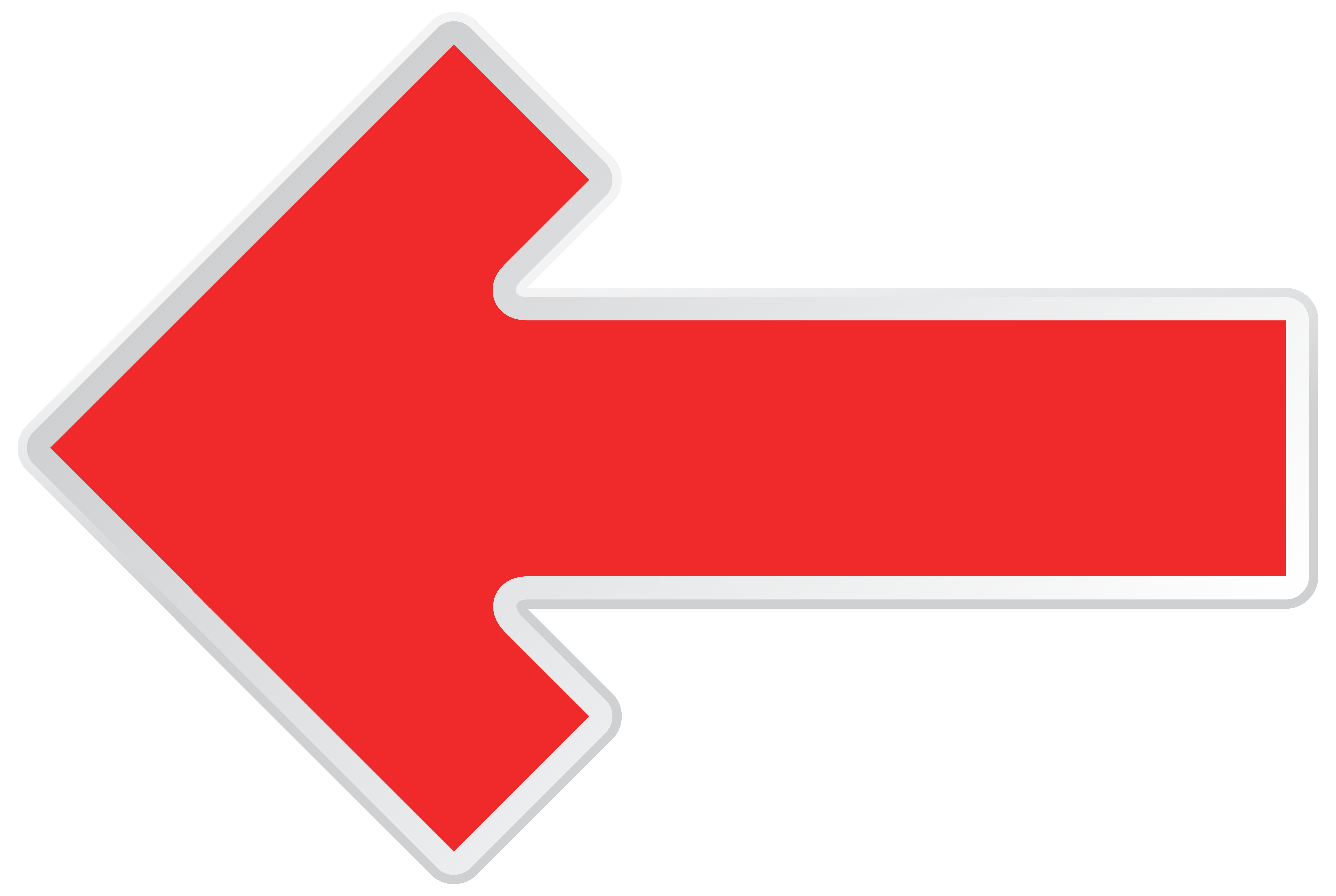 Red Left Arrow PNG Transparent Image