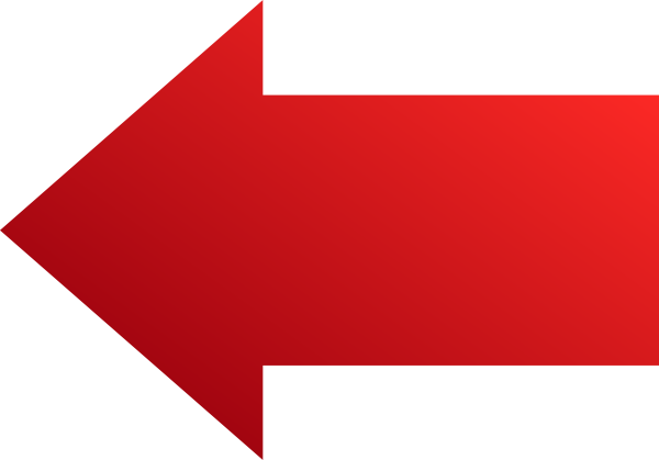 Fondo transparente de flecha izquierda roja