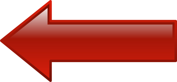 Arrow esquerdo vermelho PNG transparente