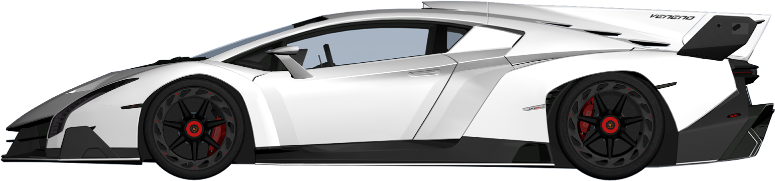 Vista lateral Lamborghini PNG transparente