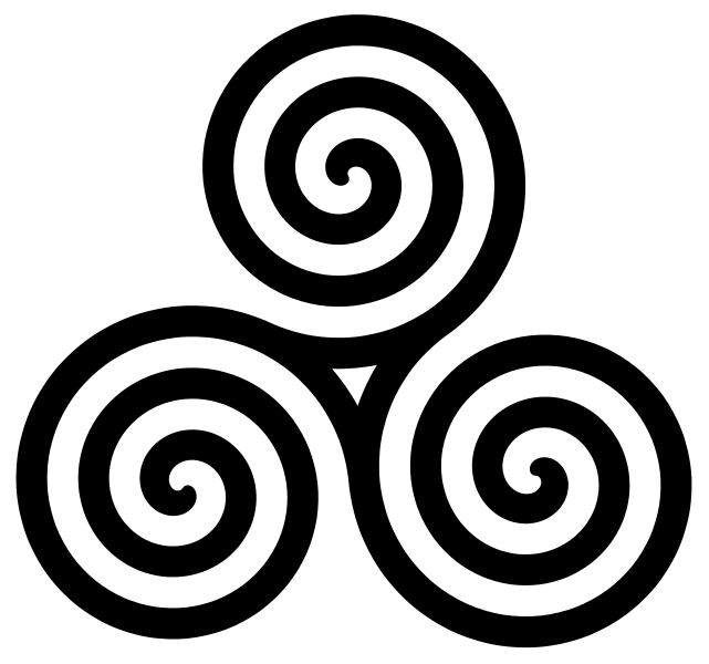 Silhouette Celtic Triple Spiral Transparent PNG
