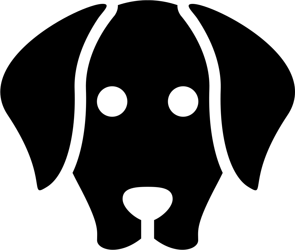 Силуэт собака лицо PNG Фотографии