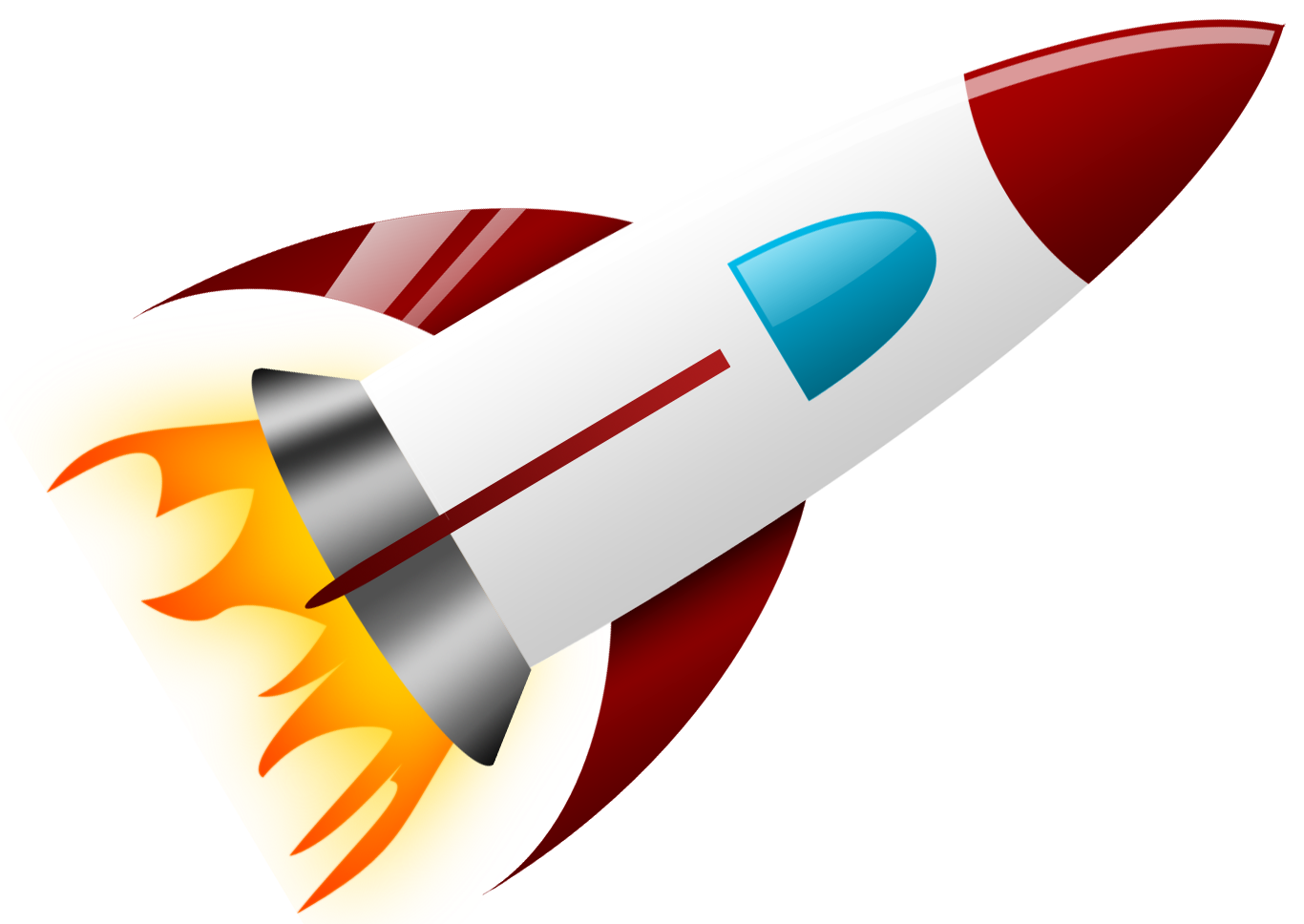Space Realistic Rocket PNG Image