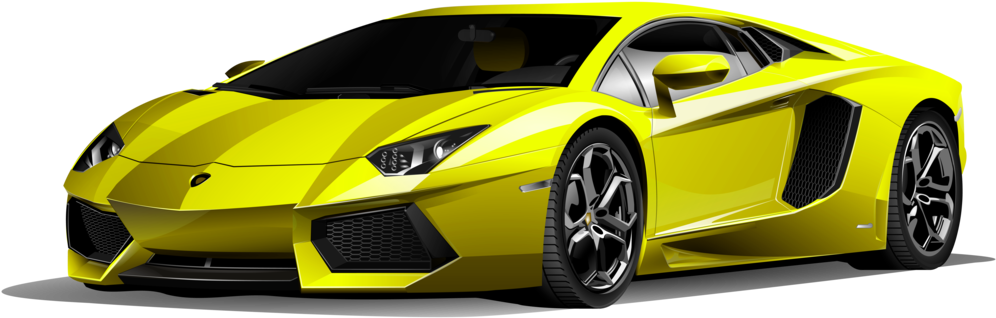 Sports Lamborghini jaune Clipart PNG
