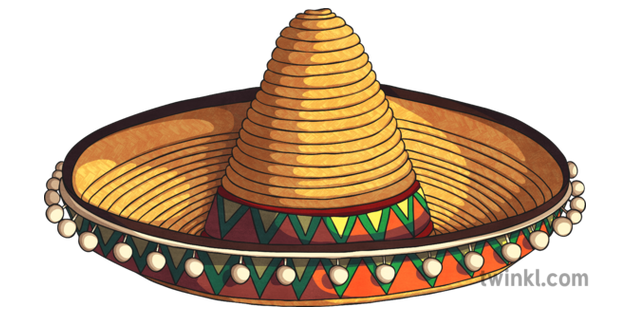 Sombrero mexicano de paja PNG imagen transparente