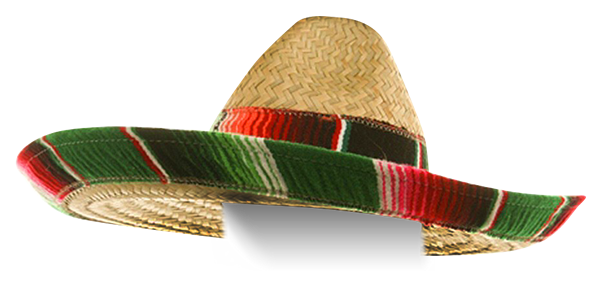 Sombrero mexicano de paja PNG transparente