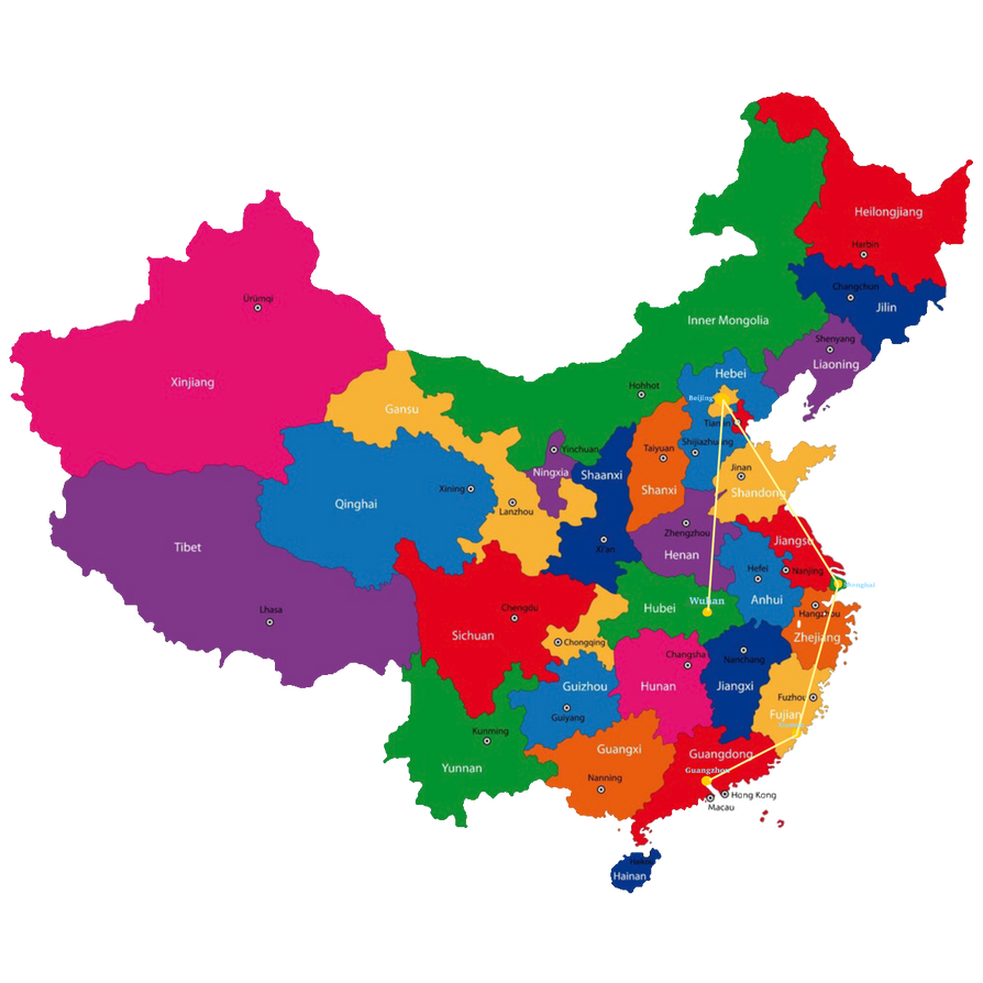 الاتحاد الصين خريطة شفافة PNG