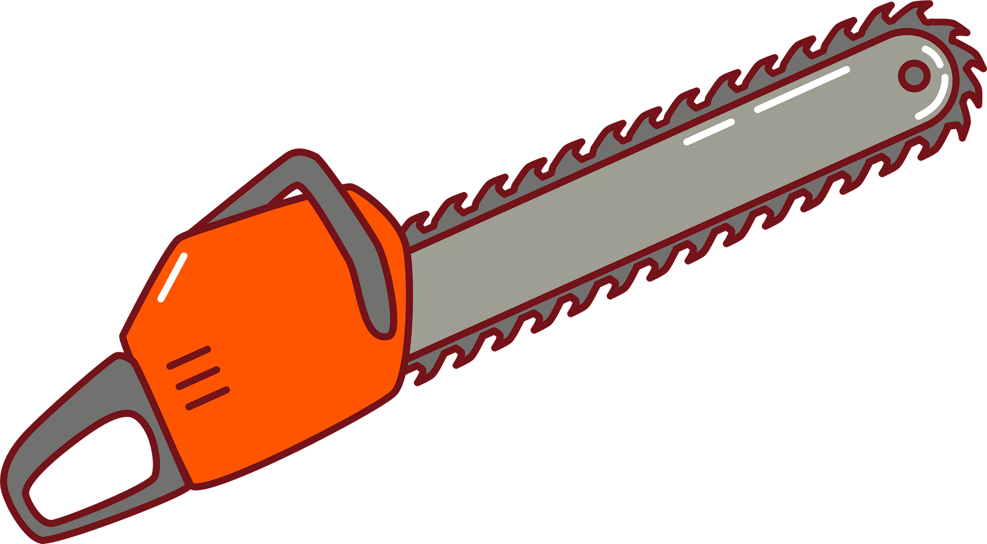 Vector Chainsaw PNG Transparent Image