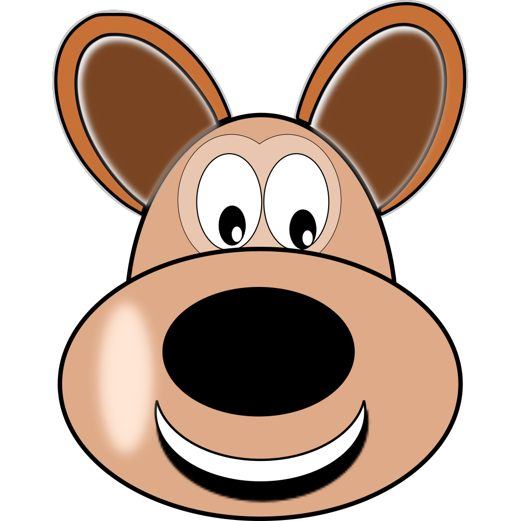 Vector dog face PNG Image