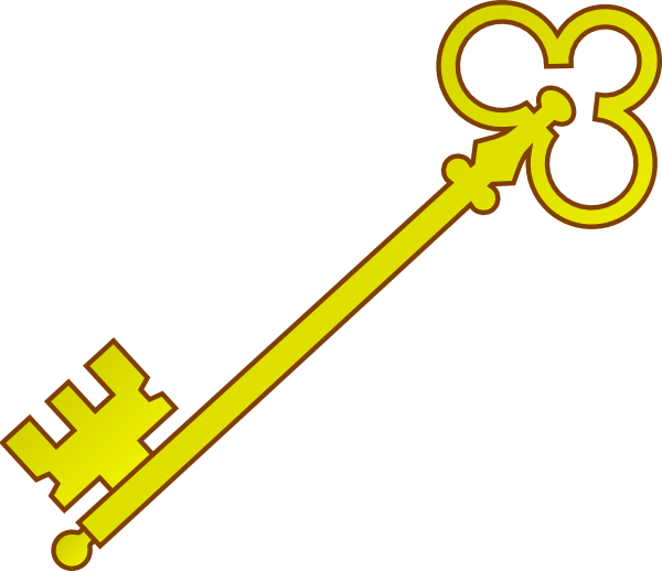 Vector Gold Key PNG Clipart