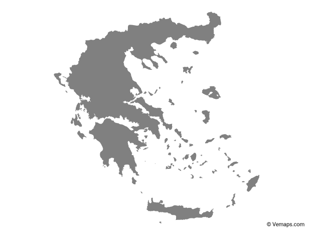Vector Greece Map Transparent PNG