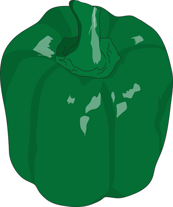 Vector Green Bell Pepper PNG Image