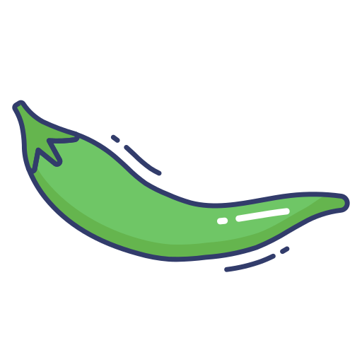 Vektor cabai hijau pepper PNG gambar Transparan