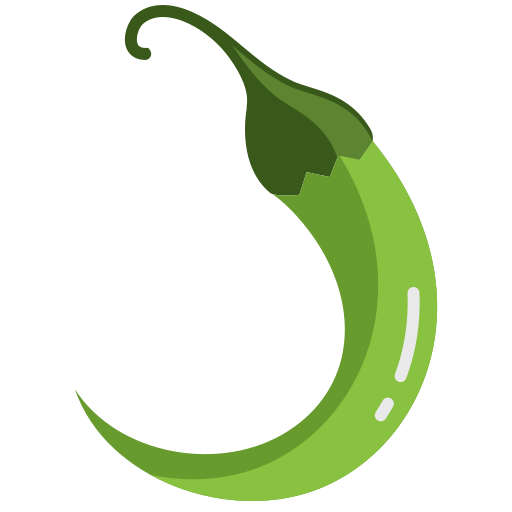 Vektor cabai hijau pepper Transparan PNG