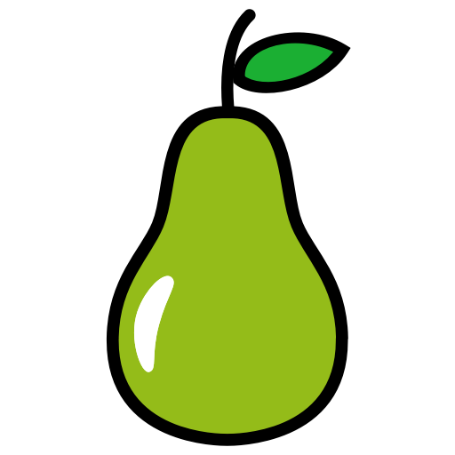 Vector Green Pears PNG Transparent Image