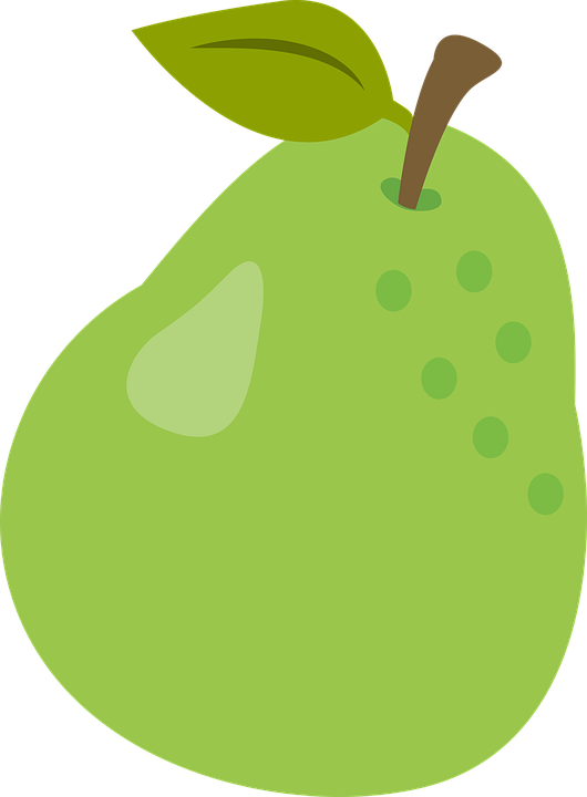 Vector Green Pears Transparent Background