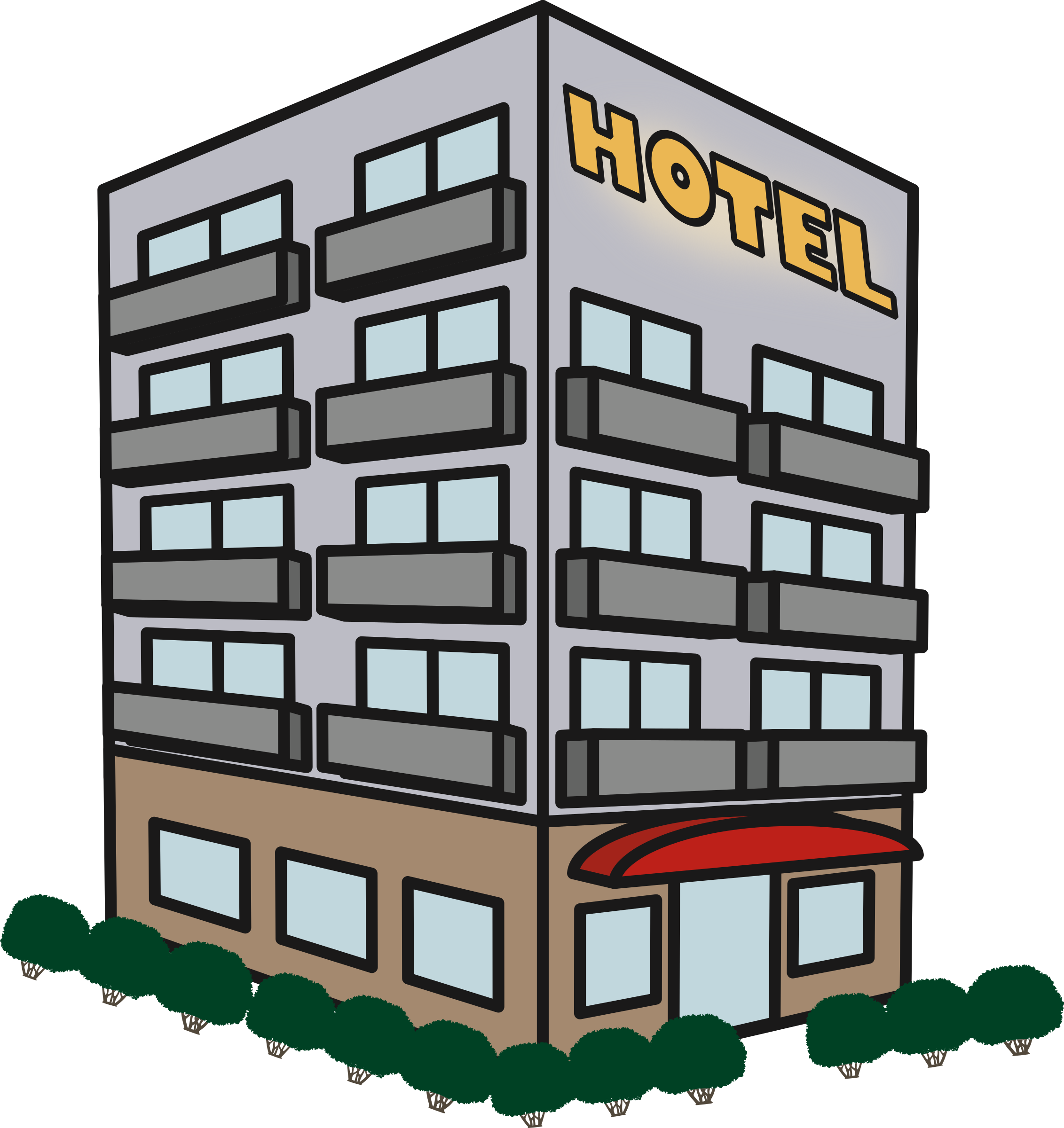 Vector Hotel Building PNG Clipart