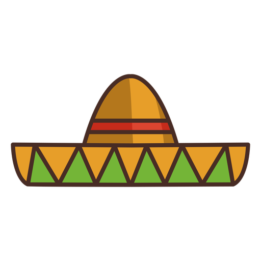 Vector Imagen de PNG de sombrero mexicano