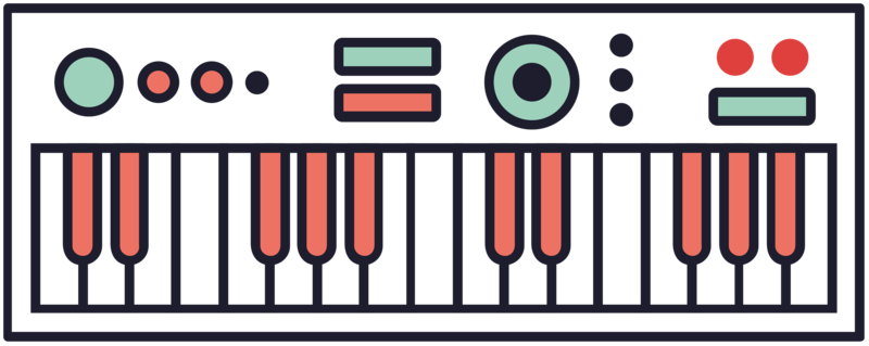 Vector Music-Tastatur PNG-Bild