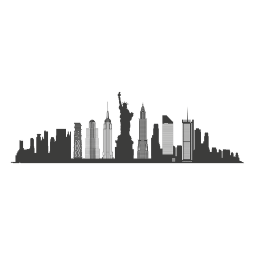 Vector New York Skyline PNG-Bild
