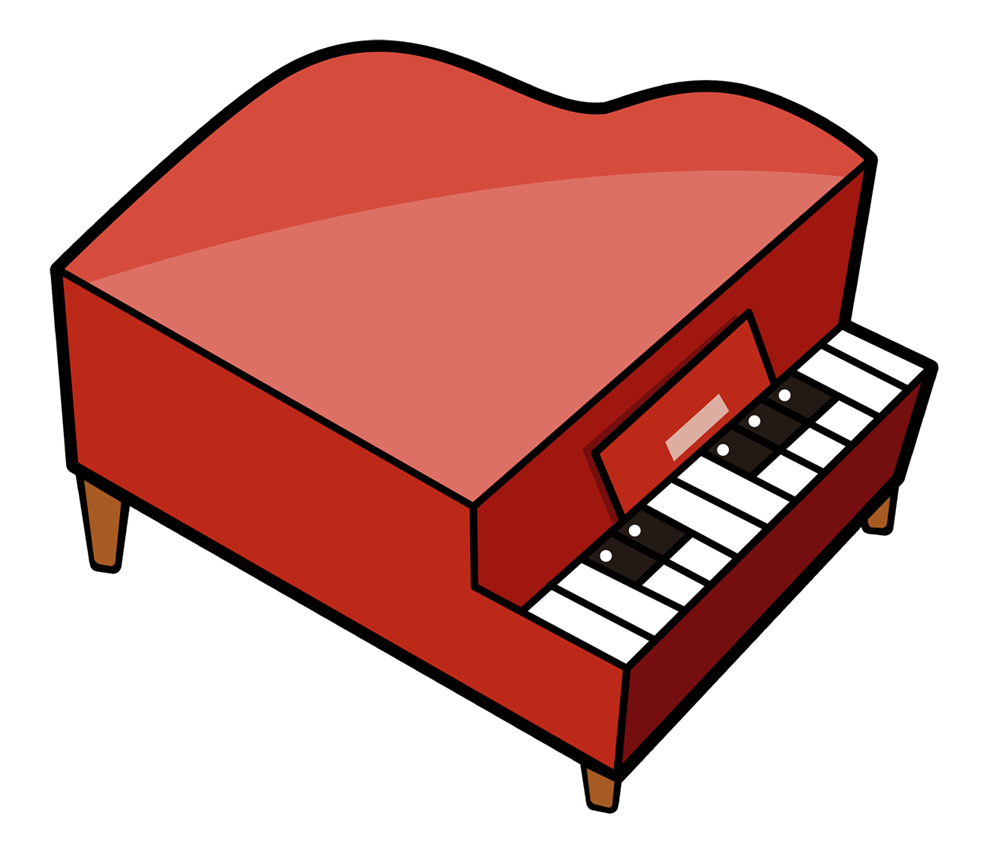 Vektör piyano PNG Dosyası