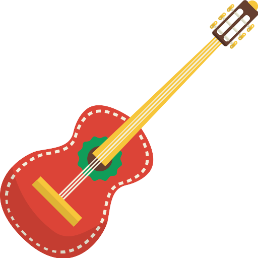Vector Red Guitar PNG Clipart