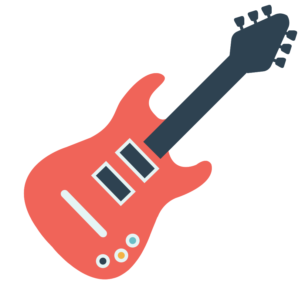 Вектор красная гитара прозрачный PNG