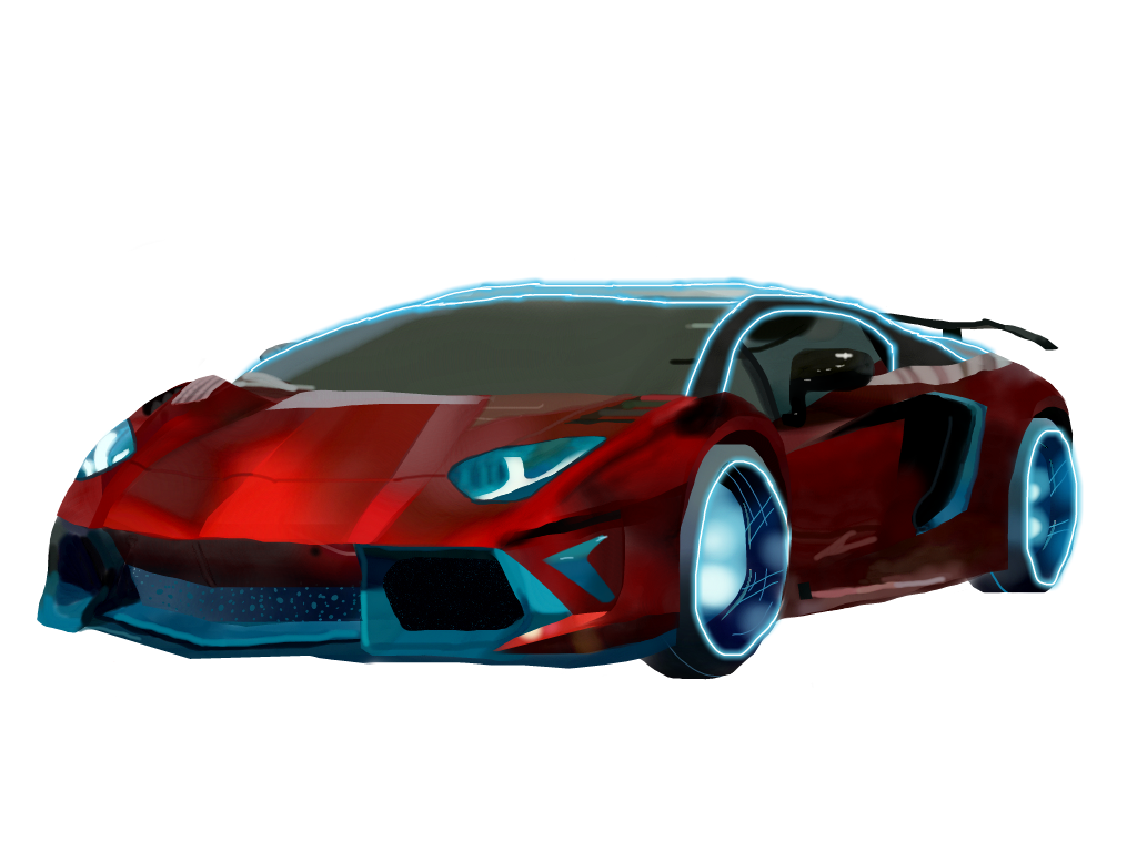 Vektor-rotes Lamborghini PNG-transparentes Bild