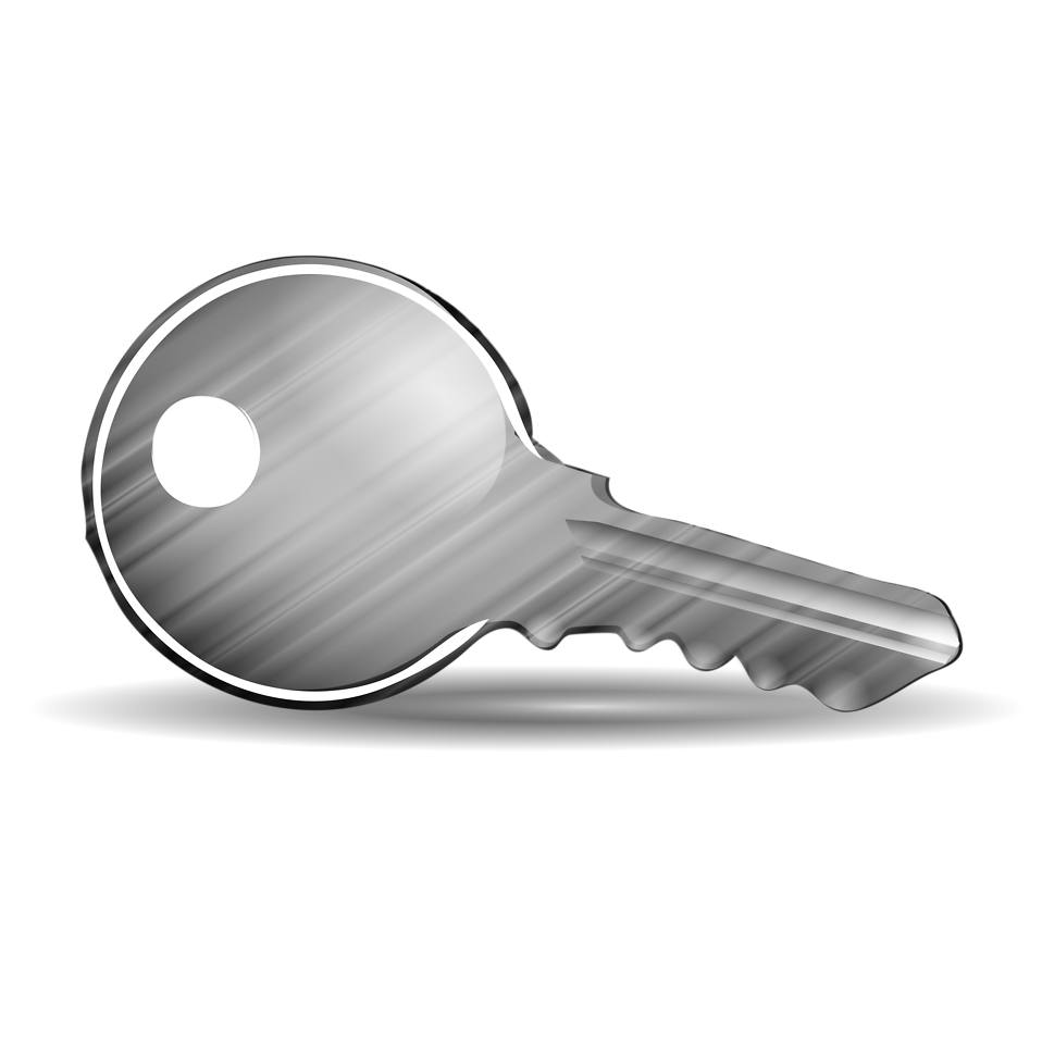 Vector Silver Key PNG Image