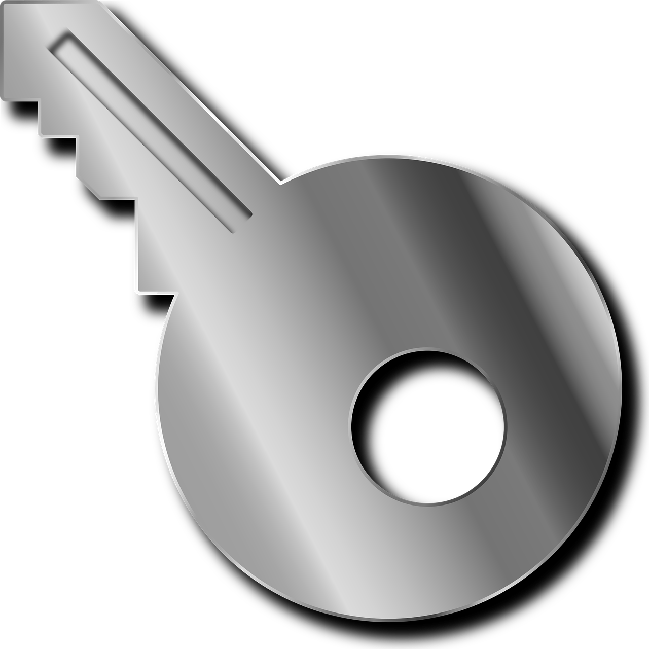 Vector Silver Key PNG Pic