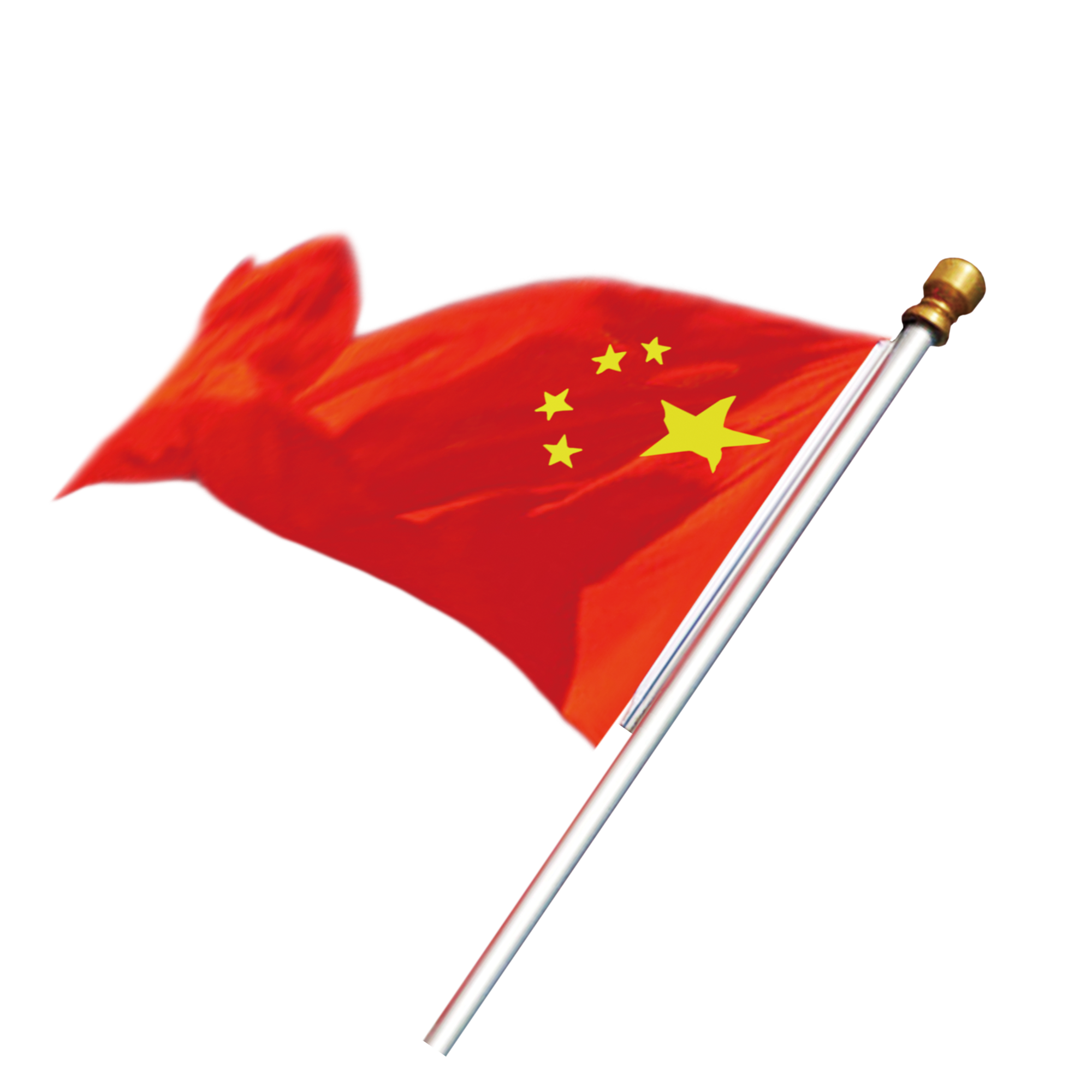 Waving China Flag Transparent Background