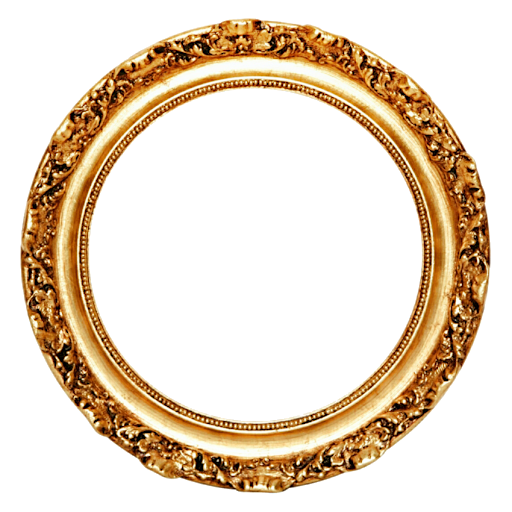 Wedding Golden Frame PNG Transparent Image