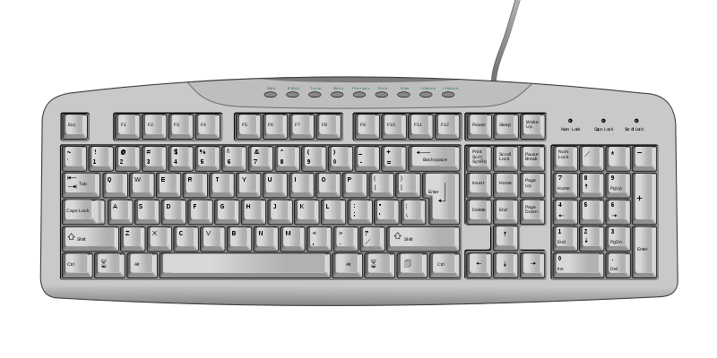 White Keyboard PNG Clipart