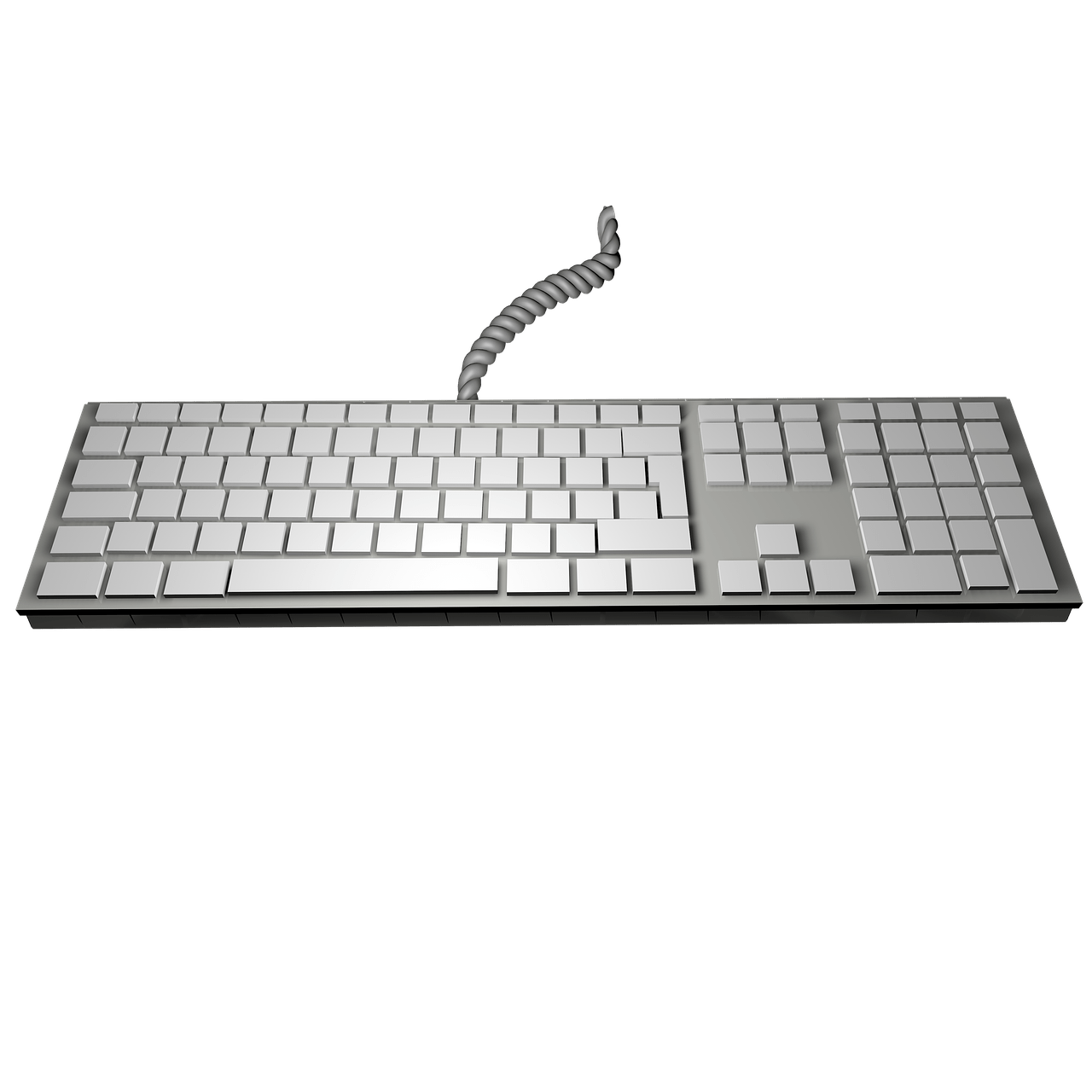 Weiße Tastatur-PNG-Datei