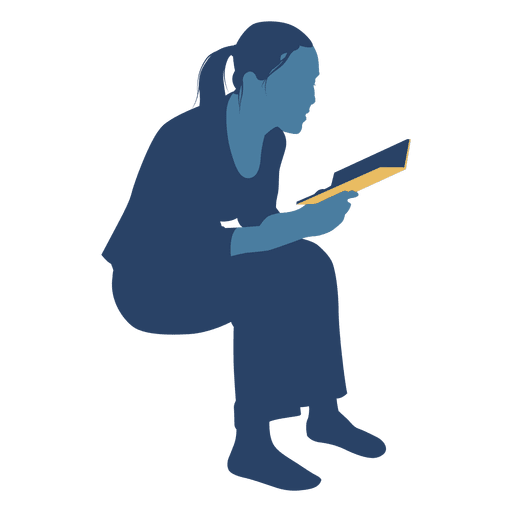 Woman Reading PNG Image