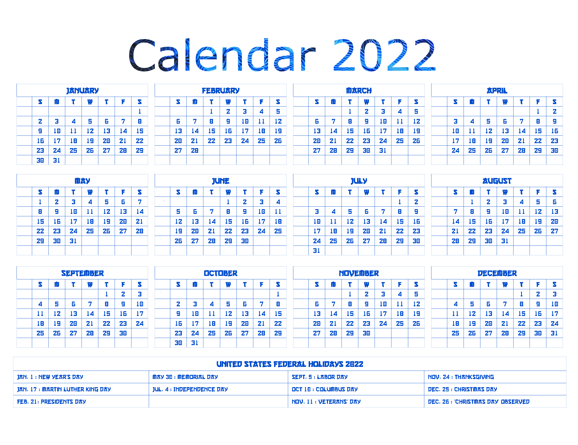 Tahun 2022 kalender Foto PNG