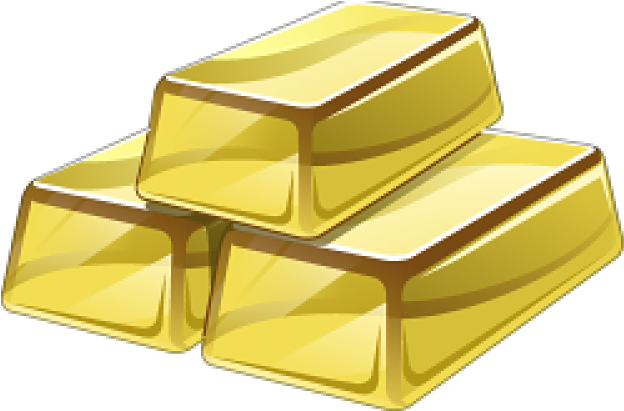 Yellow Gold Bar Transparent PNG