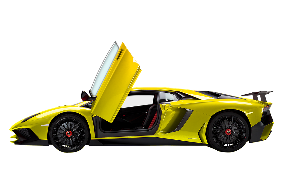 Yellow Lamborghini Convertible PNG Clipart