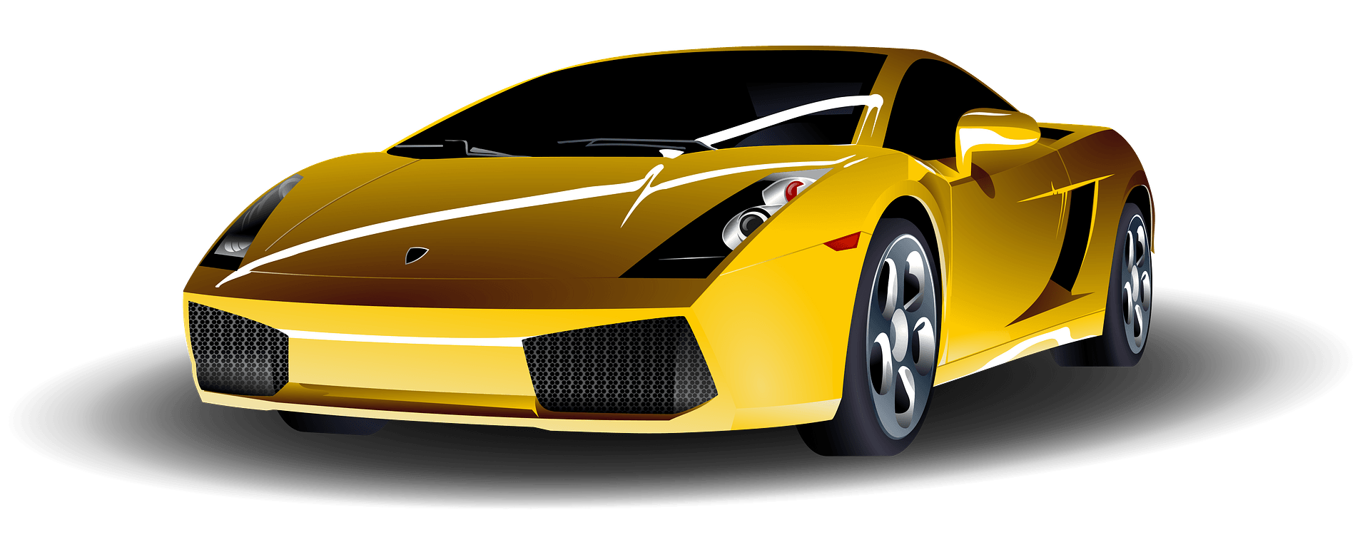 Pic PNG convertible jaune Lamborghini
