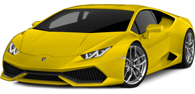 Yellow Lamborghini Convertible Transparent Background