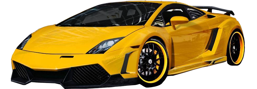 Yellow Lamborghini Convertible Transparent PNG
