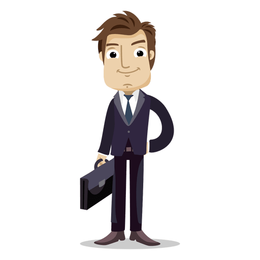 office Animated Businessman PNG Image