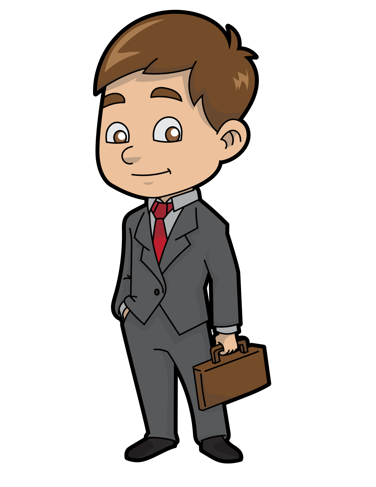 office Animated Businessman PNG Picture